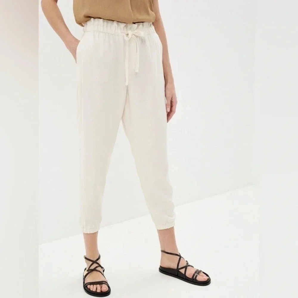 Banana Republic Paperbag Waist Balloon Joggers Relaxed Fit Pants Ivory Size XS